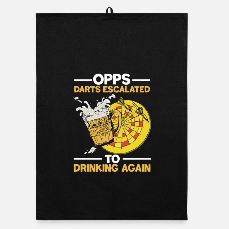 Dart Bier Kneipen Design Organic Geschirrtuch