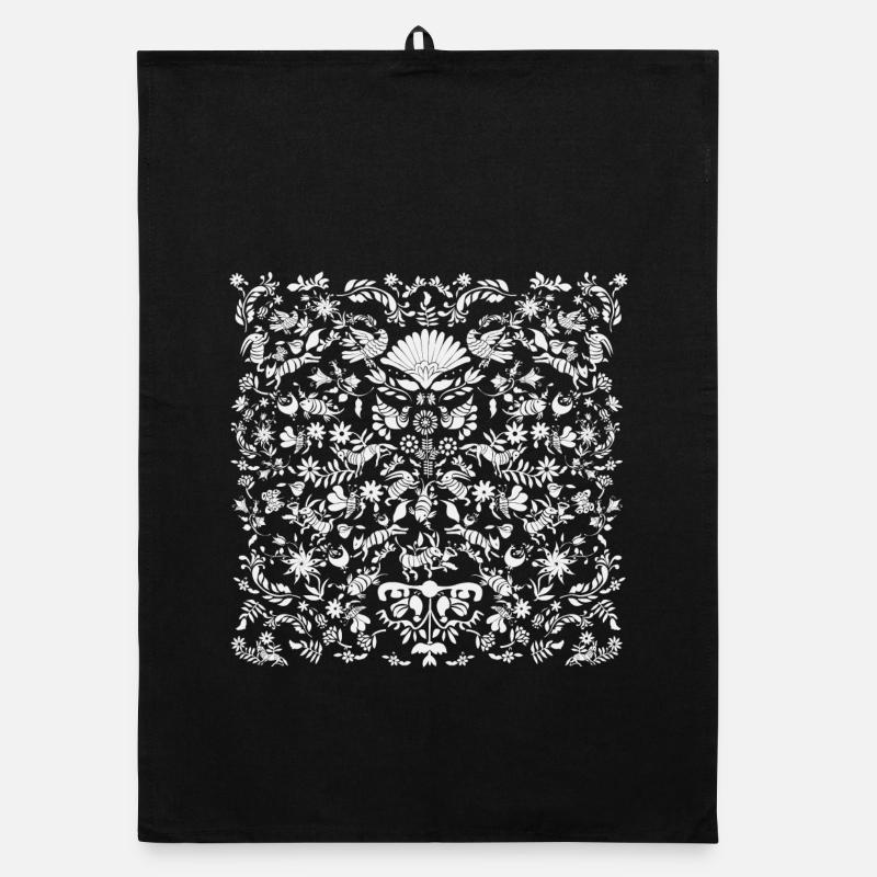 Floral Pattern Folklore Ornament Otomi Organic dish towel