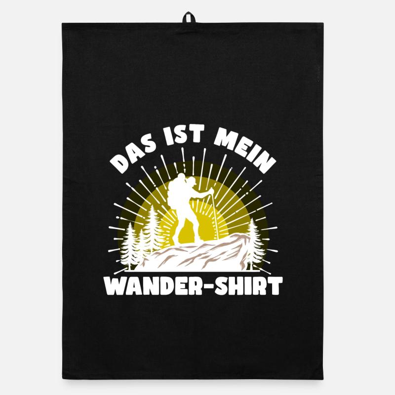 Wandern Statement Bergsteigen Klettern Statement Organic Geschirrtuch