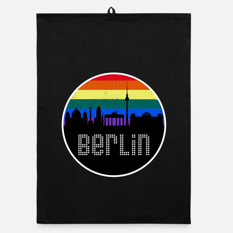 Berlin Skyline Arc-en-ciel Torchon bio
