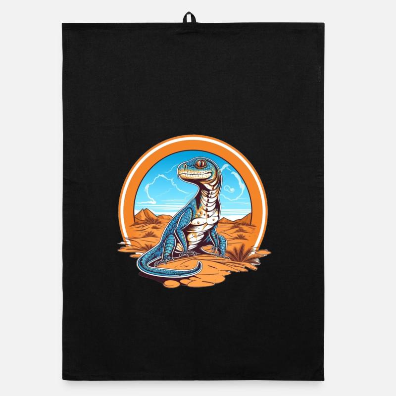 lézard dans la conception de paysage désertique Torchon bio