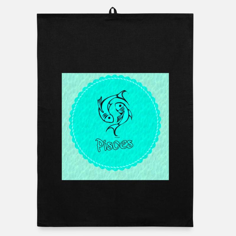 pisces - Organic dish towel - black