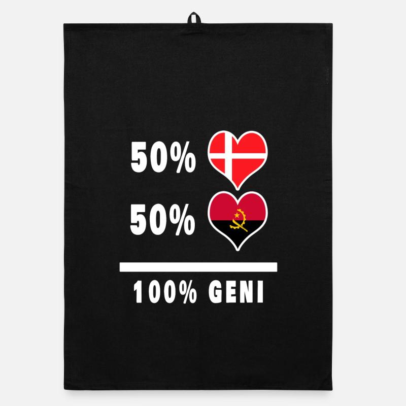 Angola et Danemark 100% drapeau de génie Torchon bio