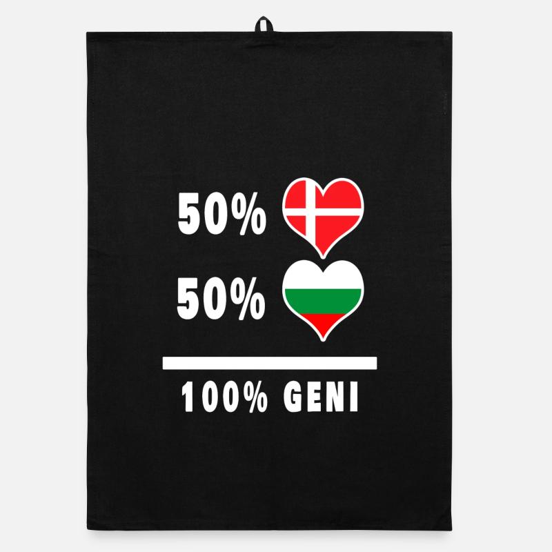 Bulgarie et Danemark 100% drapeau de génie Torchon bio