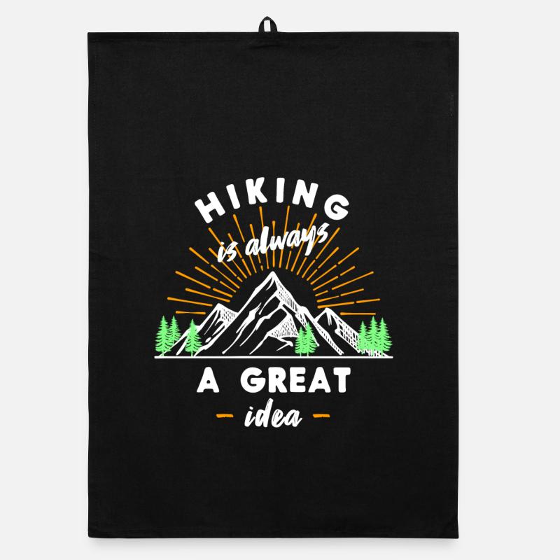 Glacier Mountains Hiking Statement Wanderer Nature Organic dish towel