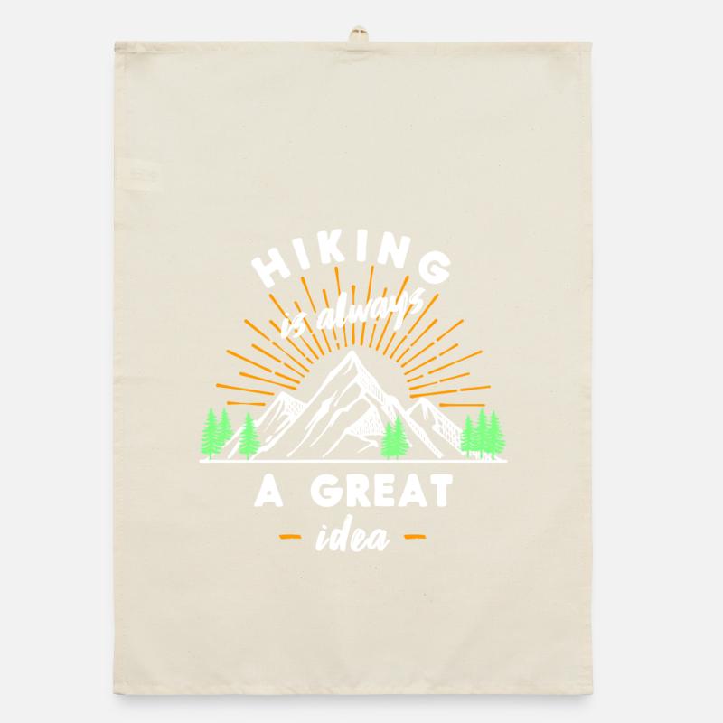 Glacier Mountains Déclaration de randonnée Wanderer Nature Torchon bio