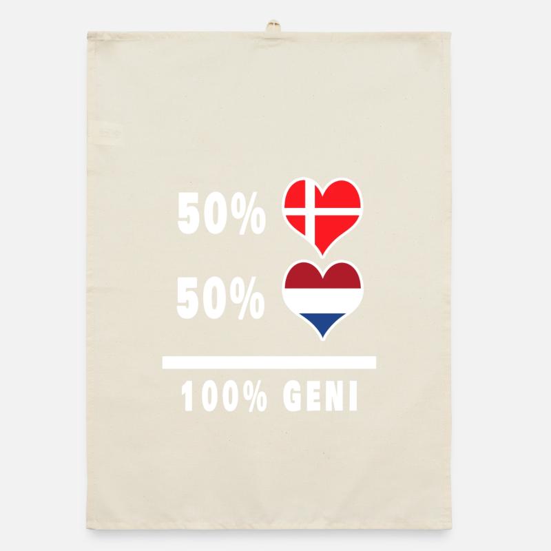 Pays-Bas et Danemark 100% drapeau de génie Torchon bio