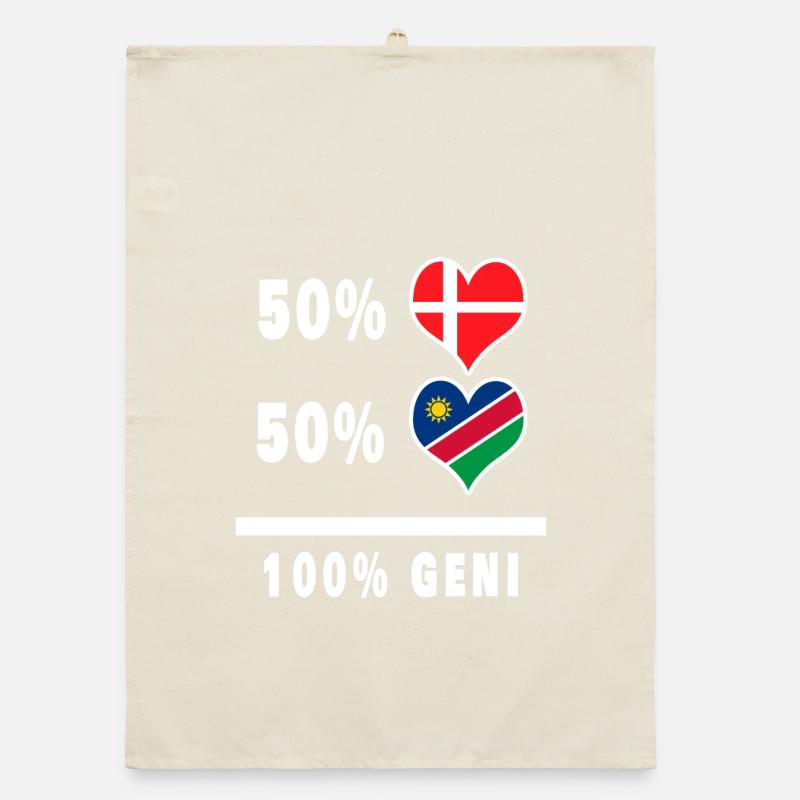 Namibia and Denmark 100% genius flag Organic dish towel