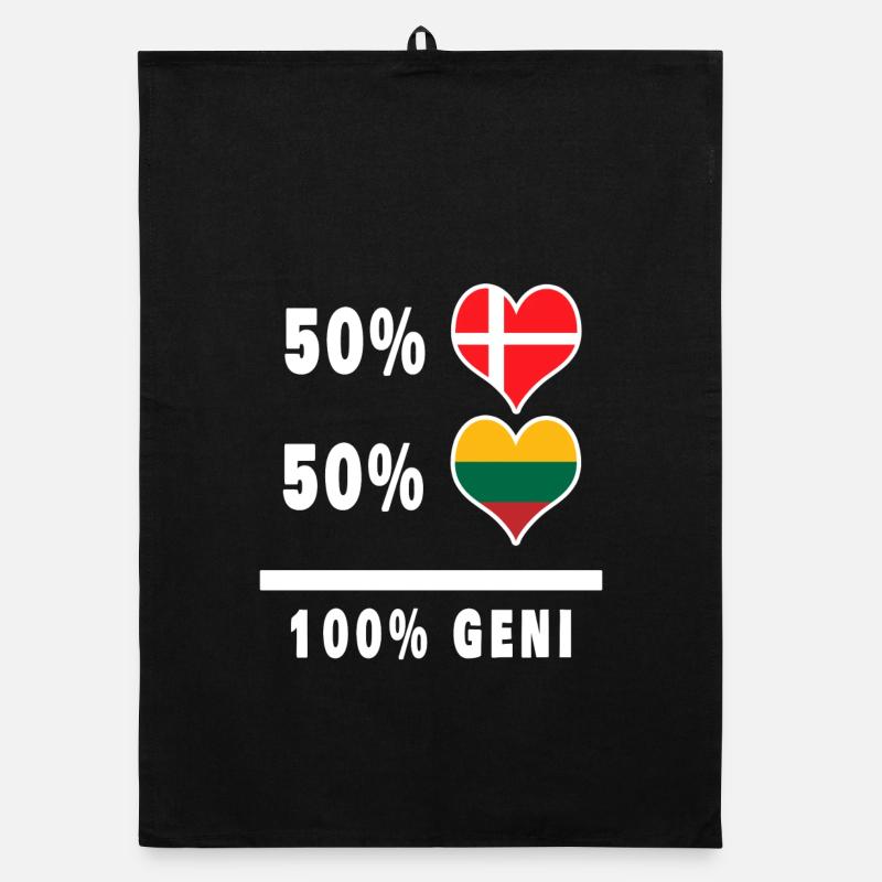 Lituanie et Danemark 100% drapeau de génie Torchon bio