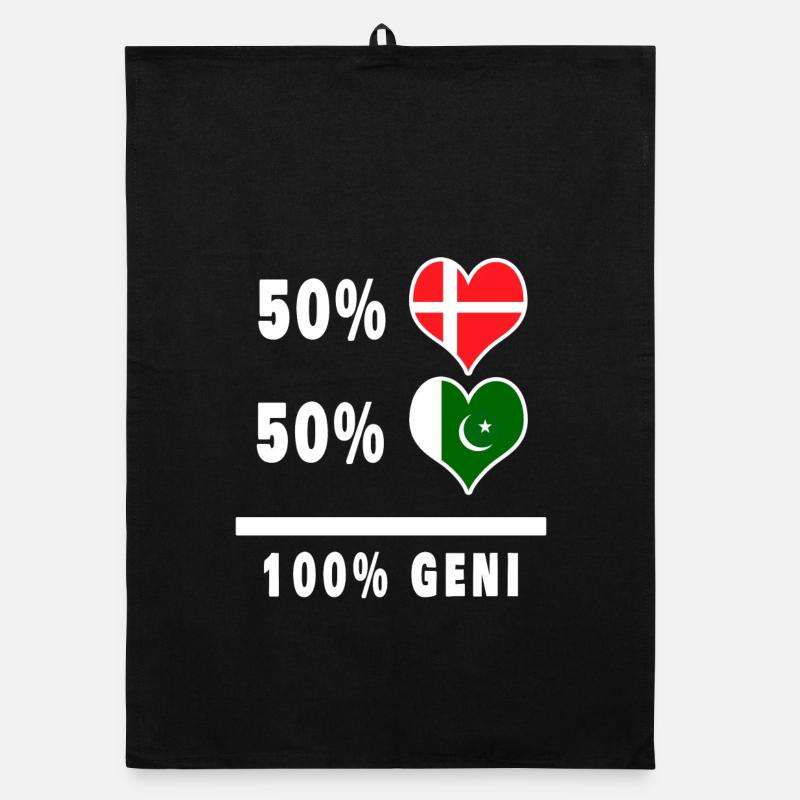 Pakistan et Danemark 100% drapeau de génie Torchon bio