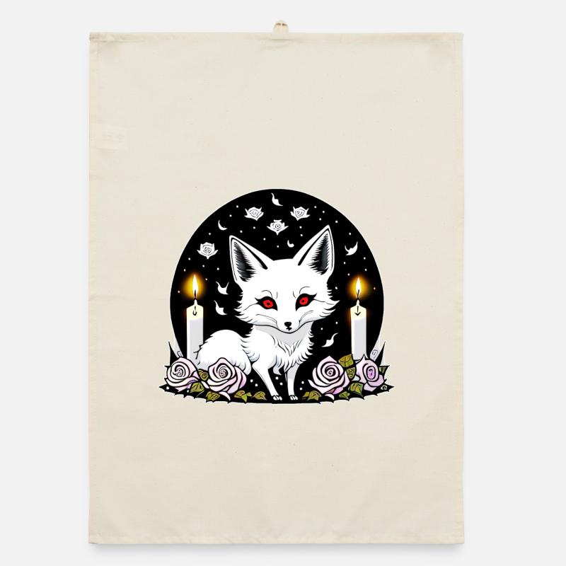 Gothic Fox Organic dish towel