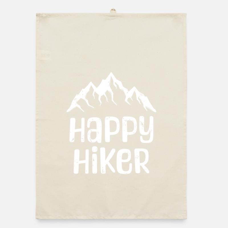 Nature Lovers Hike Mountains Hiking Statement Organic dish towel