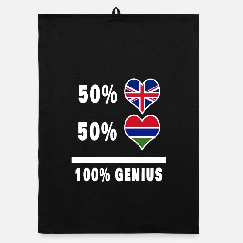 Gambia and Great Britain 100% Genius Flag Organic dish towel