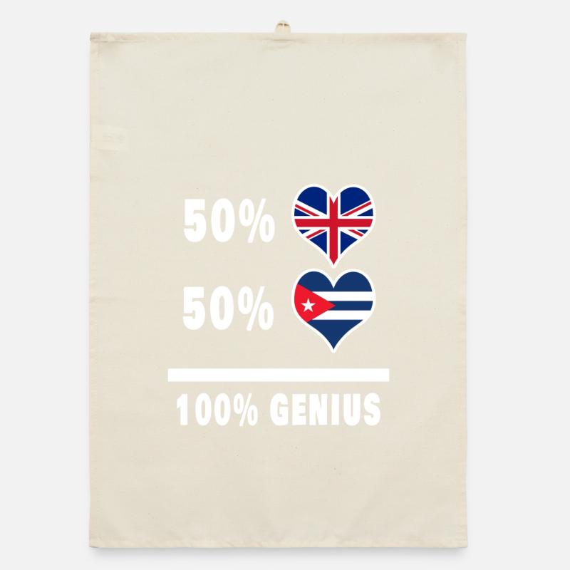 Cuba and Great Britain 100% Genius Flag Organic dish towel
