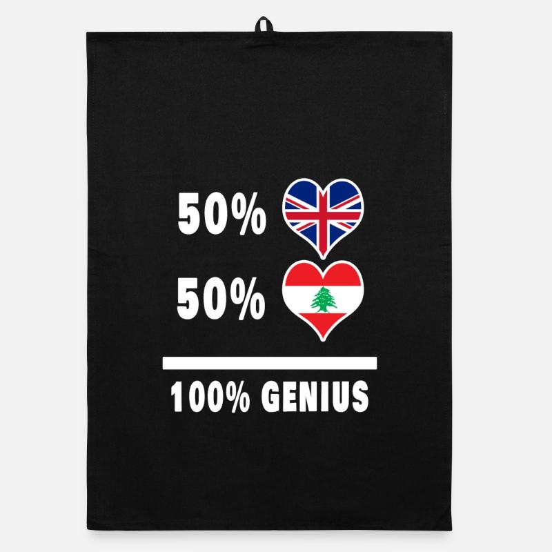 Liban et Grande-Bretagne 100% Genius Flag Torchon bio