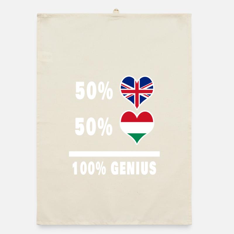 Hungary and Great Britain 100% Genius Flag Organic dish towel
