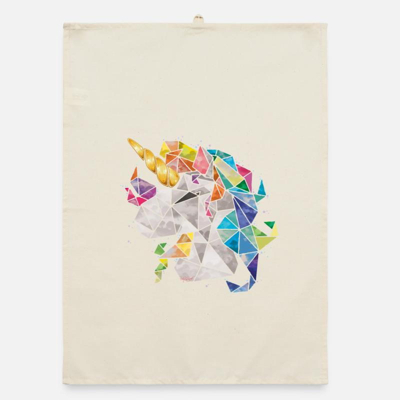 Einhorn Rainbow Chibi Kind Organic Geschirrtuch