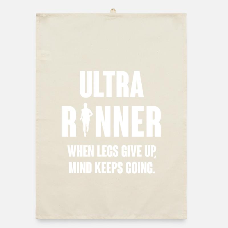 Ultra Runner. When Legs Give Up, Mind Keeps Going. Organic dish towel