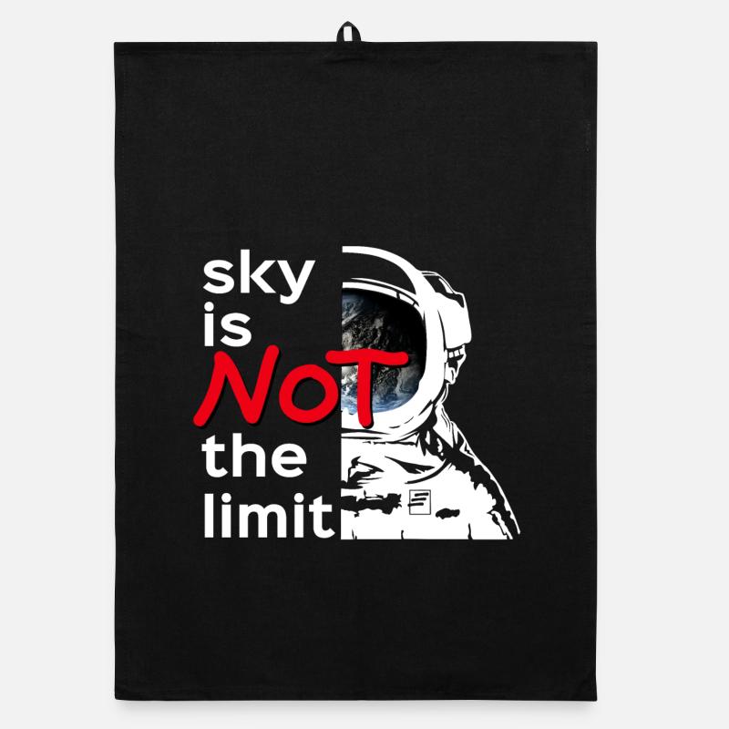 sky is Not the limit white Organic Geschirrtuch
