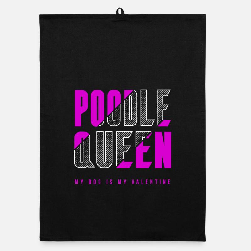 Poodle Queen Organic dish towel