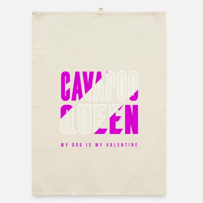 Cavapoo Königin Organic Geschirrtuch