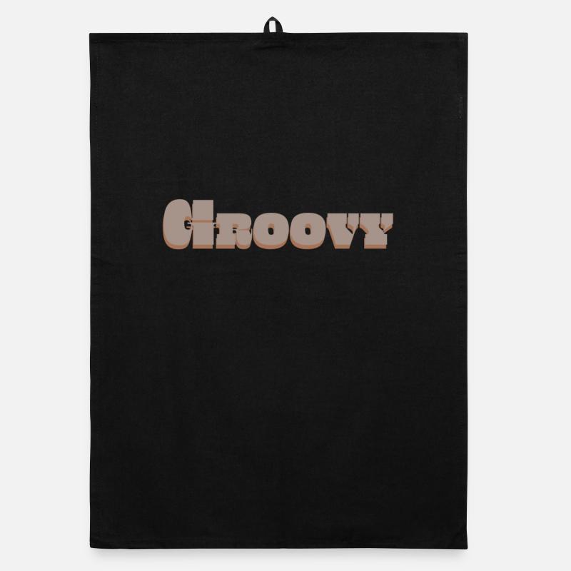 Groovig - Organic Geschirrtuch - Schwarz