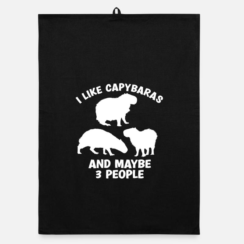Capybara Zootier Design Organic Geschirrtuch