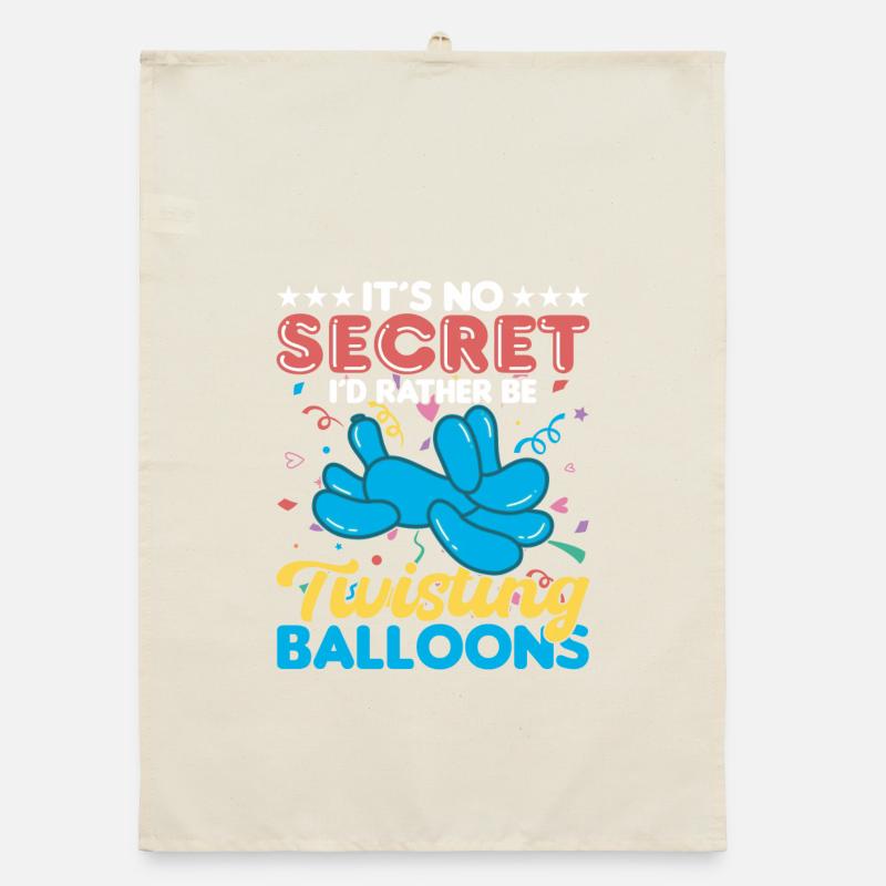 Ballon Twisting Design Organic Geschirrtuch