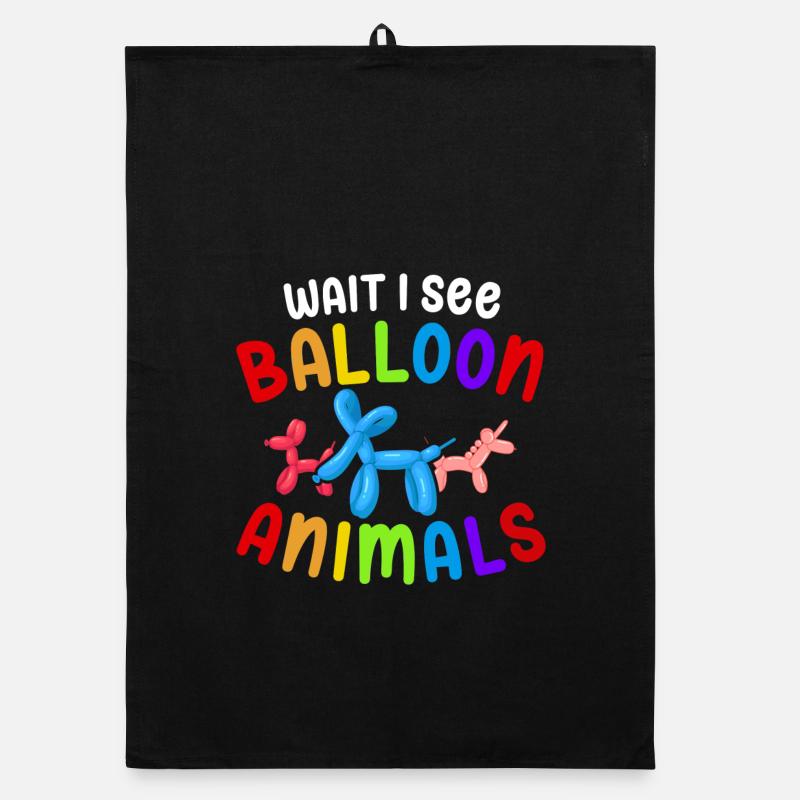 Ballon Twisting Design Organic Geschirrtuch