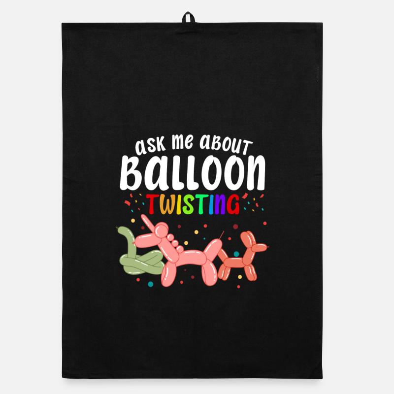 Ballon Twisting Design Organic Geschirrtuch