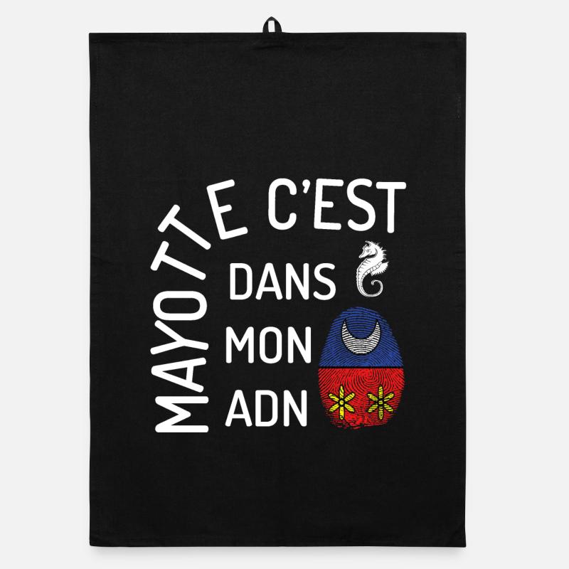 T SHIRT MAYOTTE C'EST DANS MON ADN Torchon bio