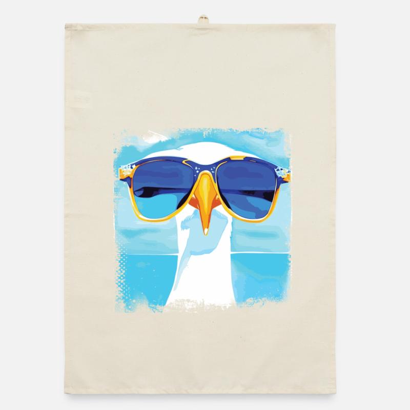 Möwe - blue white Möwen Collection Organic Geschirrtuch
