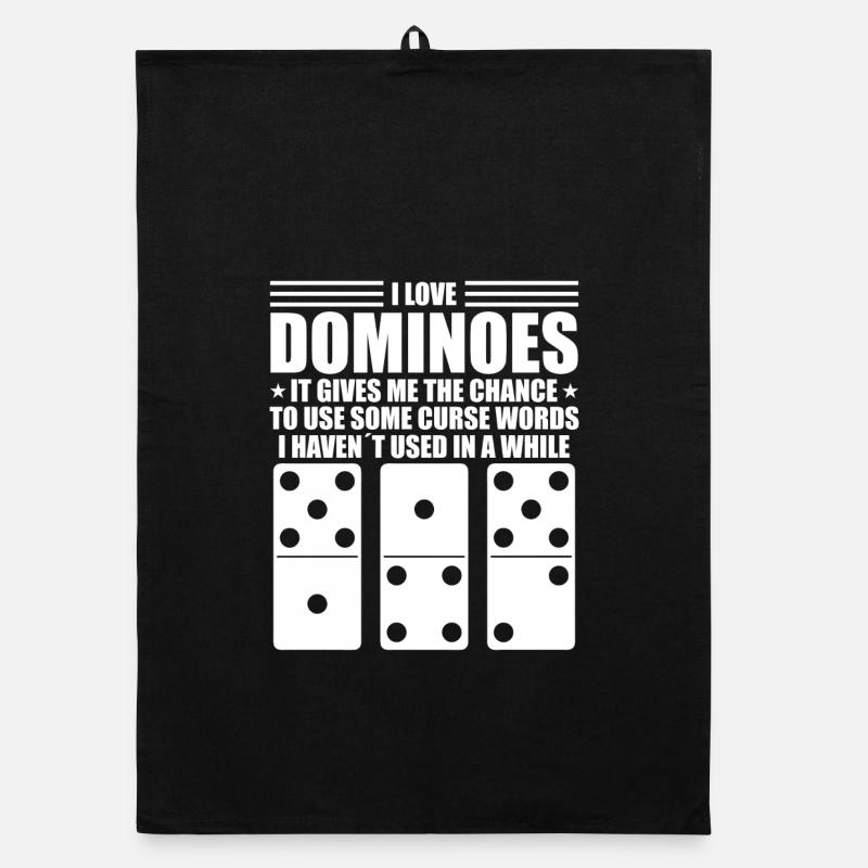 Domino game design Organic dish towel