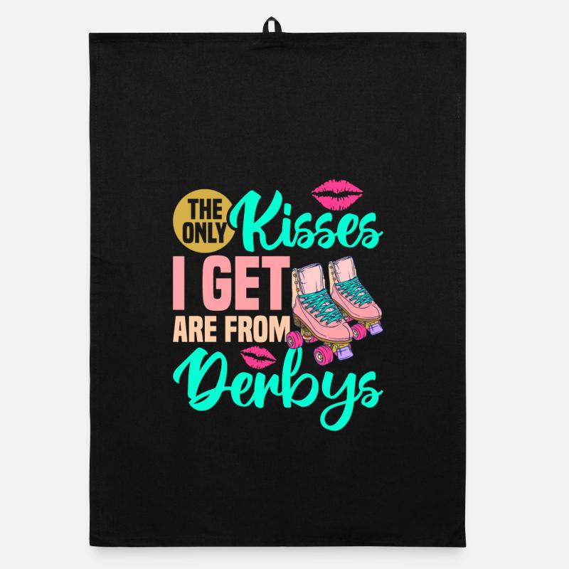 Rollschuh Design Organic Geschirrtuch