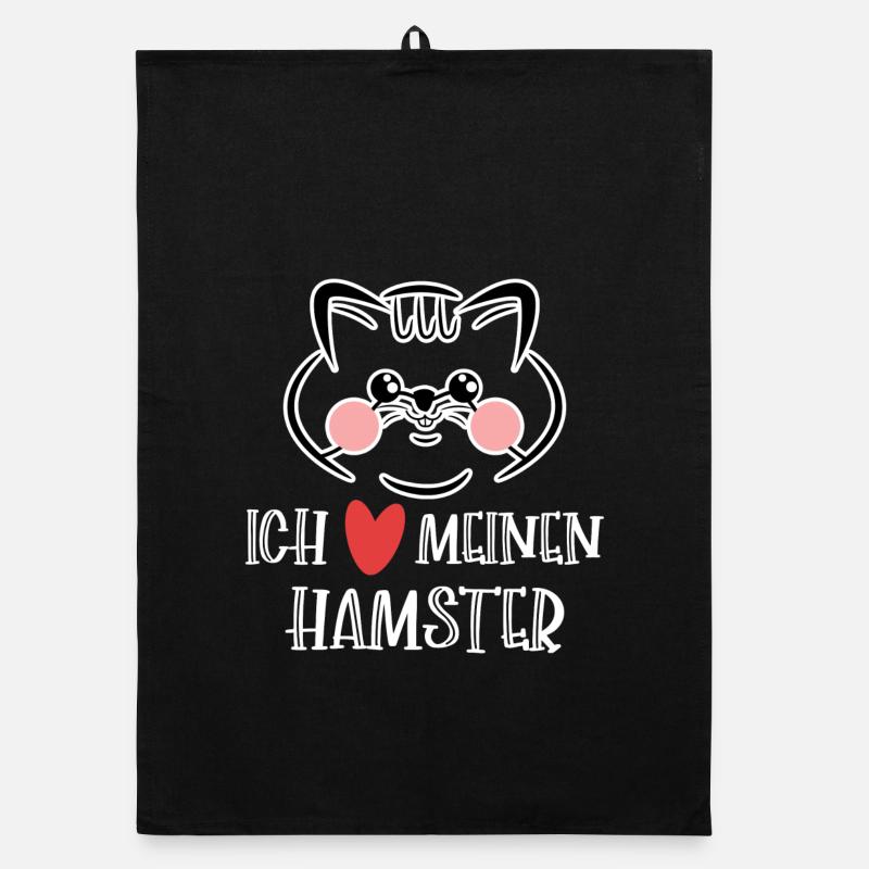Hamster Heart Statement Animaux de compagnie Animal préféré Torchon bio