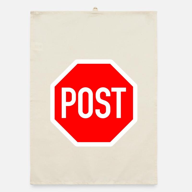 stop oder post? Organic Geschirrtuch