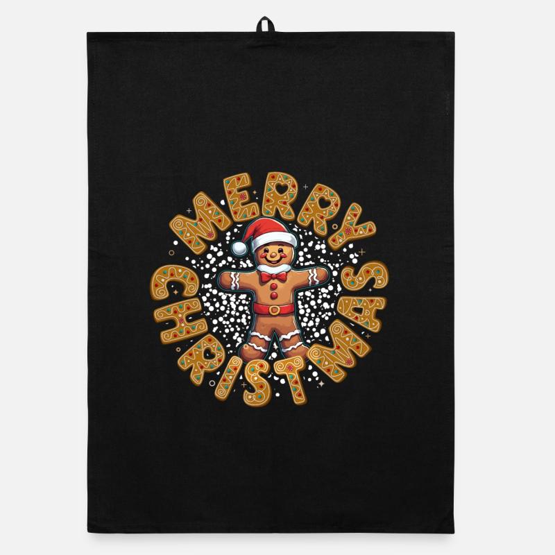Joyeux Noël Design Graphisme polyvalent des Fêtes Torchon bio