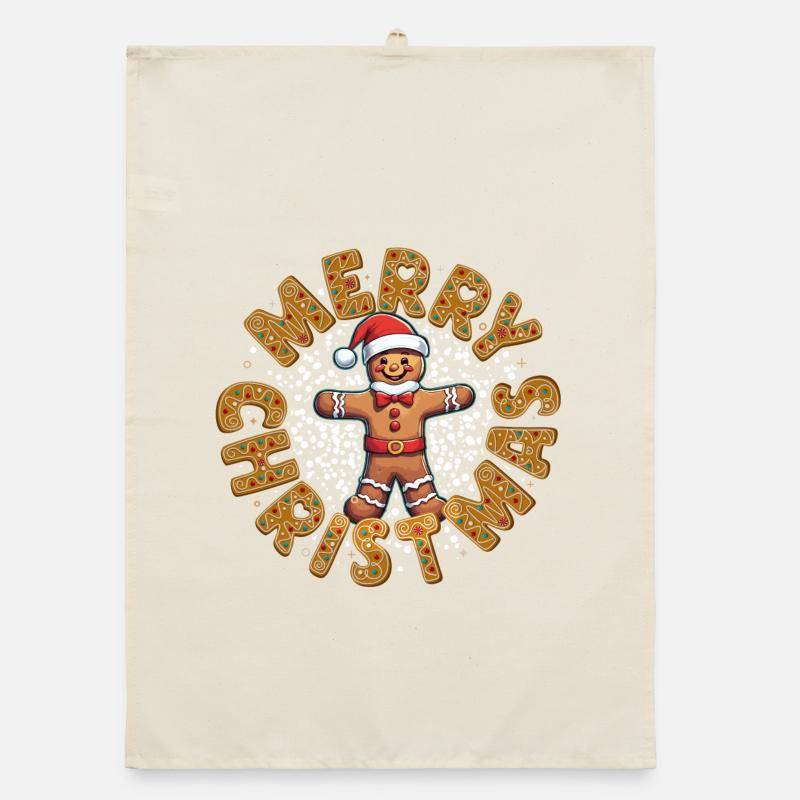 Joyeux Noël Design Graphisme polyvalent des Fêtes Torchon bio