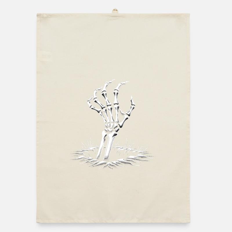 Skeleton Hand Organic dish towel