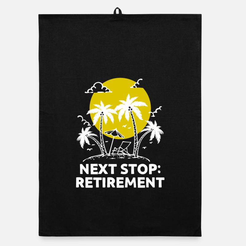 Ruhestand Statement Freizeit Abschied Pensionär Organic Geschirrtuch