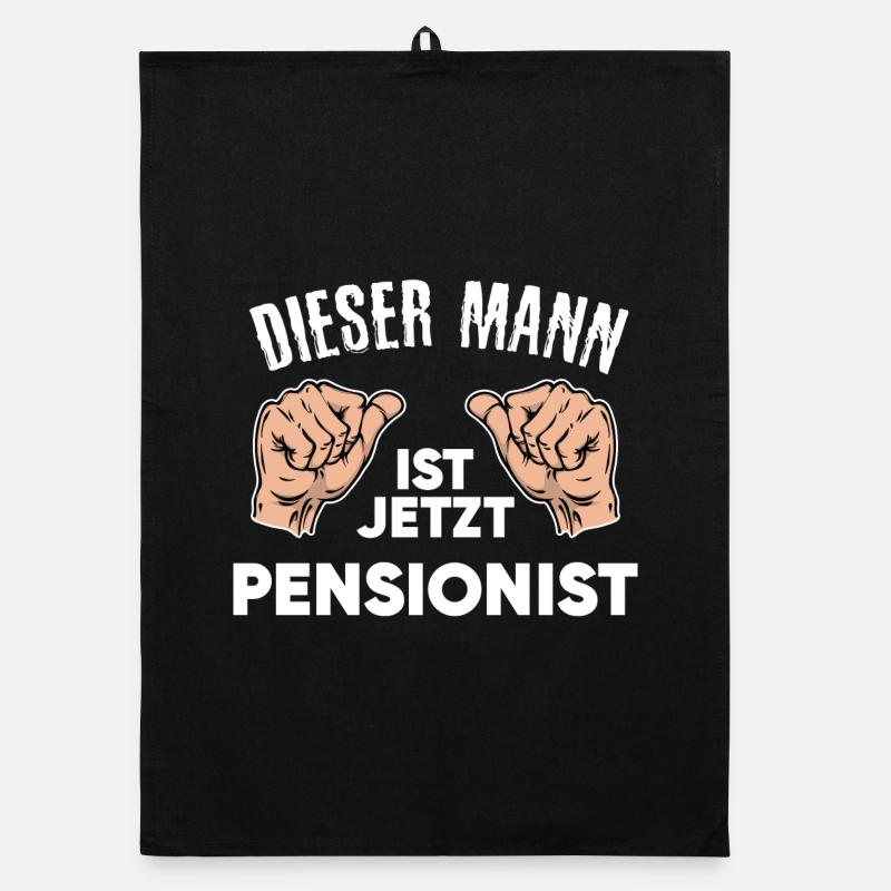 Pensionist Senior Ruhestand Statement Freizeit Organic Geschirrtuch