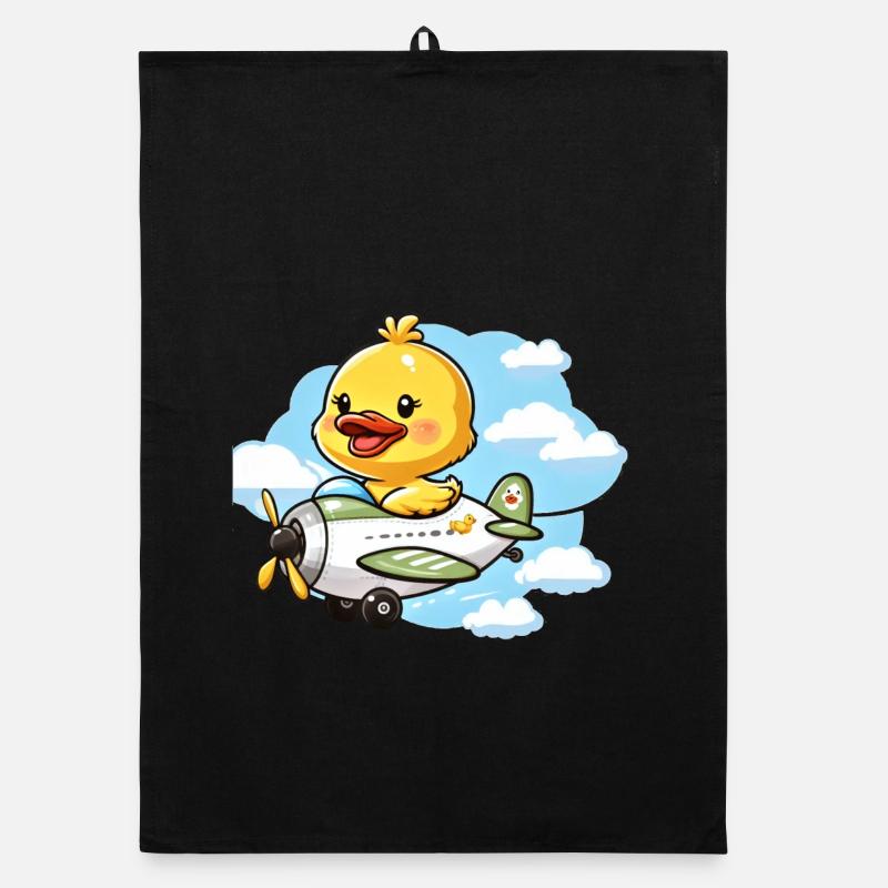 Conception mignonne de canard aviateur Torchon bio
