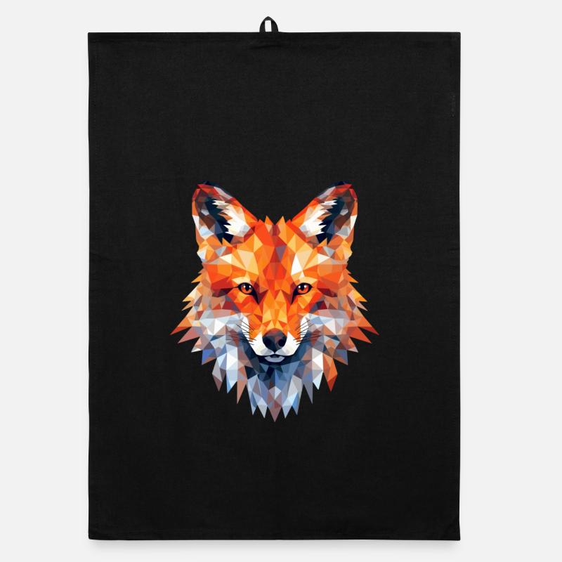 Fuchs Polygon Füchse Wald Polarfuchs Tier Organic Geschirrtuch