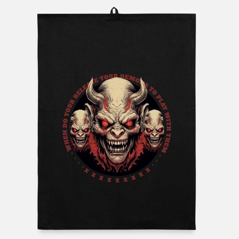 Hells Demons Organic dish towel