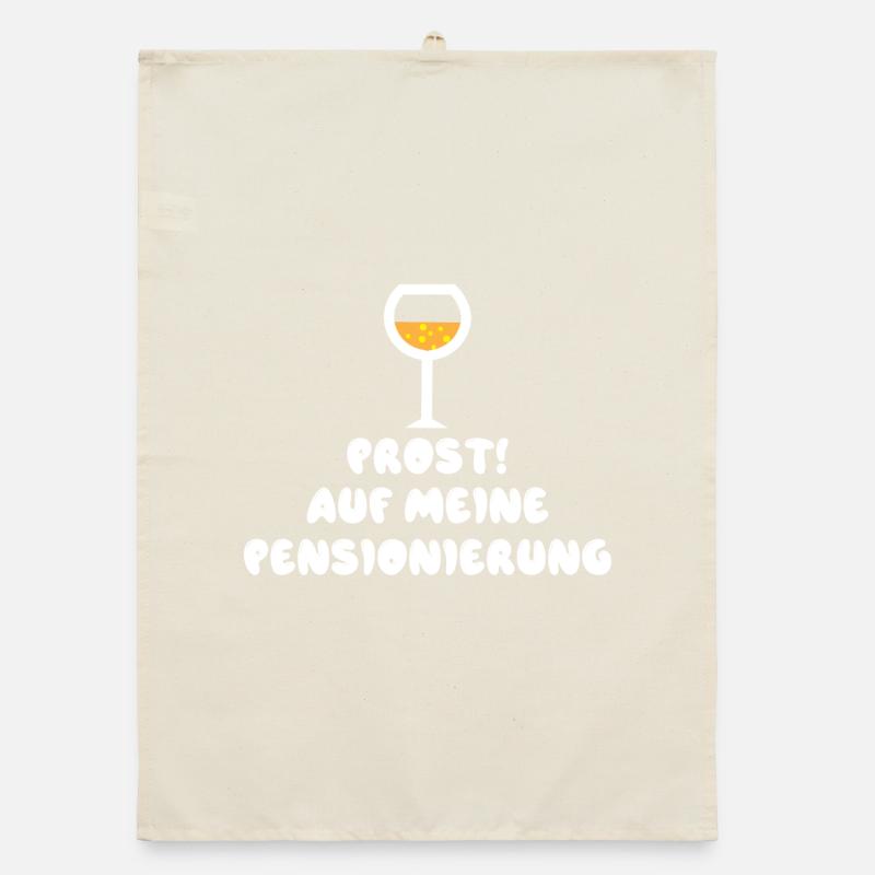 Pension Statement Abschied Ruhestand Senior Rente Organic Geschirrtuch