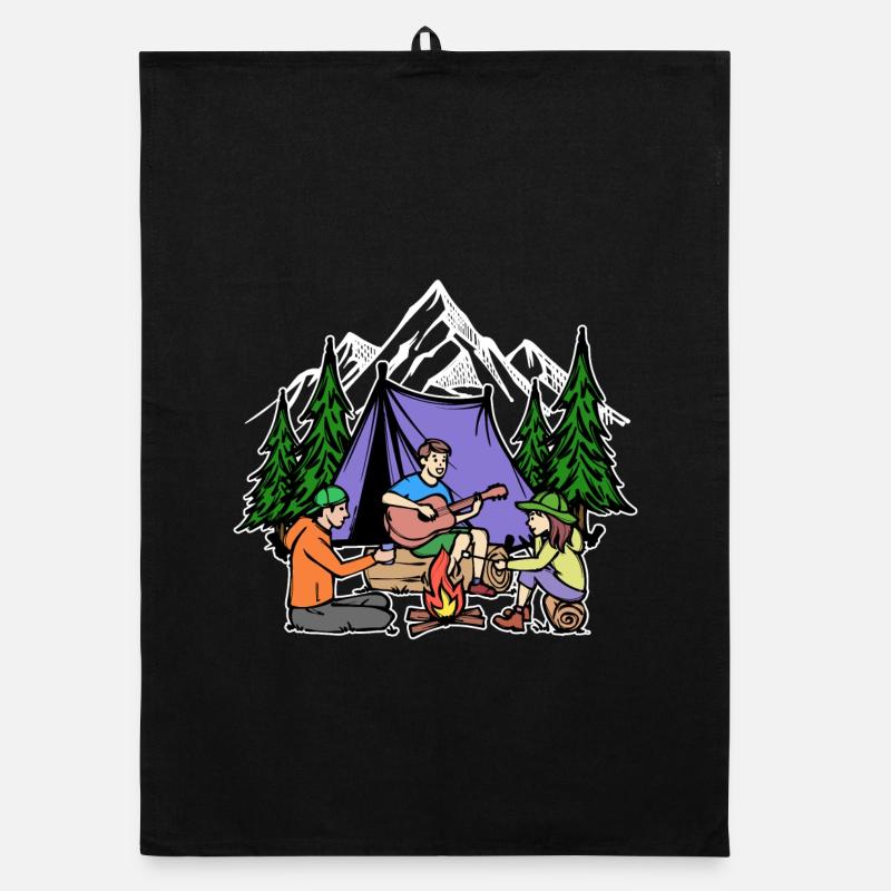 Camping Nature Campsite Camping Chilling Mountains Organic dish towel