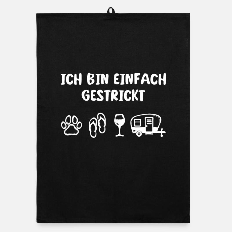 Wanderer Ferien Campen Camping Chillen Camper Organic Geschirrtuch