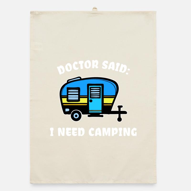 Holiday Statement Caravan Camping Hiker Organic dish towel