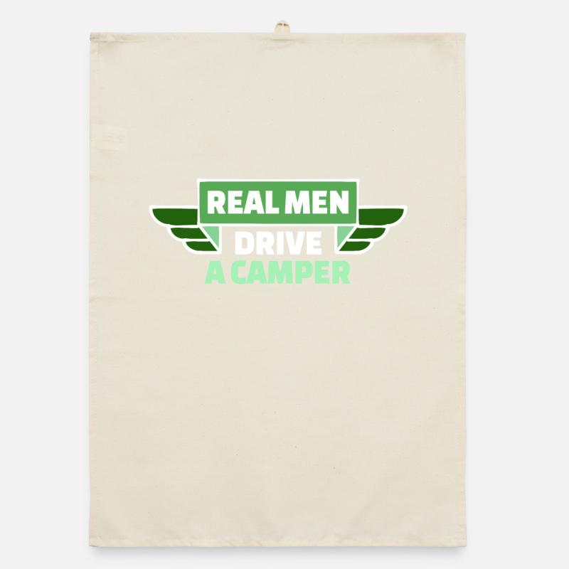 Camper Statement Camping Wanderer Wanderlust Organic Geschirrtuch