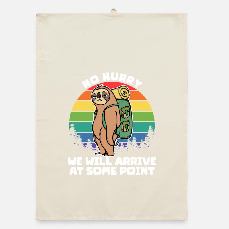 Wanderer Ferien Camping Relaxen Statement Urlaub Organic Geschirrtuch